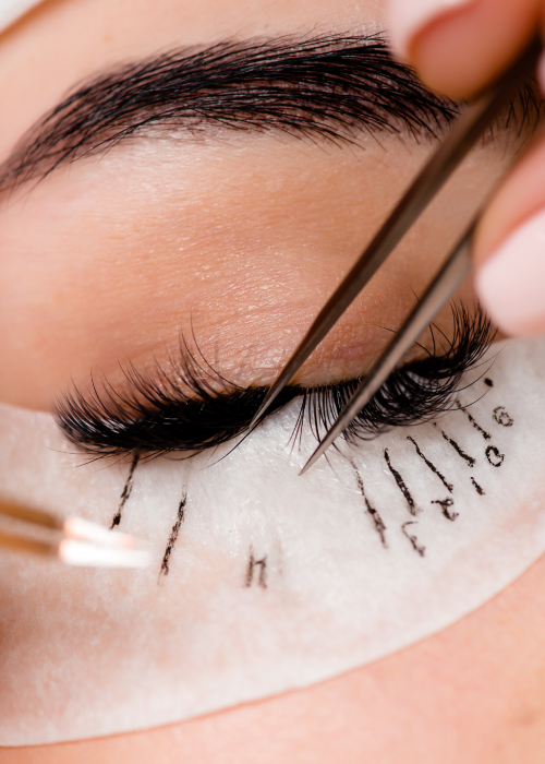 Wimpernverlängerung Nahaufnahme